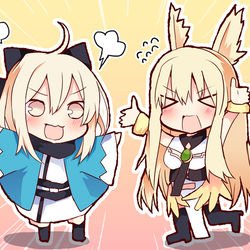 This is a pixiv picture whose title is もう異世界って事で楽しもうじゃない！！（中の人繋がり）.