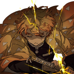 This is a pixiv picture whose title is 雷の呼吸.