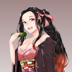 This is a pixiv picture whose title is 竈門 禰豆子.