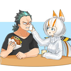 This is a pixiv picture whose title is ゴジ×モス.