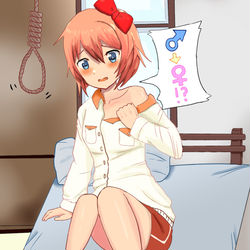 This is a pixiv picture whose title is Just Monika..
