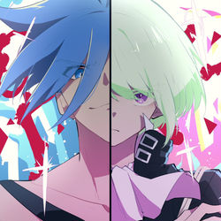 This is a pixiv picture whose title is プロメア観てきた.