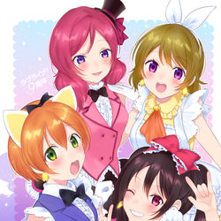 This is a pixiv picture whose title is ラ！9周年！.