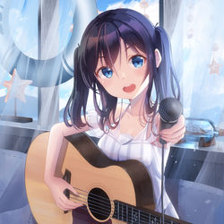 This is a pixiv picture whose title is 一緒に歌おう.
