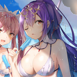 This is a pixiv picture whose title is 水着スカディでませんか？.