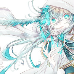 This is a pixiv picture whose title is 結晶の少女.
