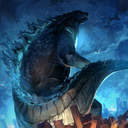 This is a pixiv picture whose title is ゴジラ.