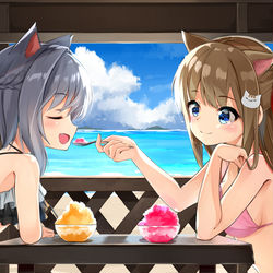 This is a pixiv picture whose title is 「こっちの味も食べてみる?」.
