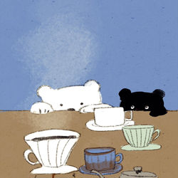 This is a pixiv picture whose title is コーヒー待ち.