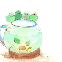 This is a pixiv picture whose title is 夏のハーブティー.