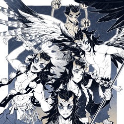 This is a pixiv picture whose title is 喜怒哀楽憎怯.