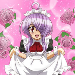 This is a pixiv picture whose title is 衝撃の女装メイド.