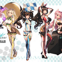 This is a pixiv picture whose title is racing girl.