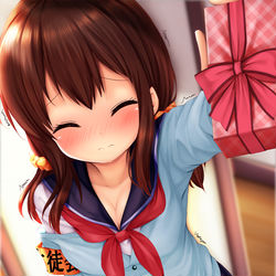 This is a pixiv picture whose title is こ・・・・これチョコ・・・あげる！！.