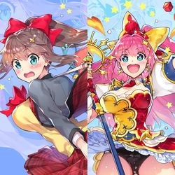 This is a pixiv picture whose title is 【ジャンパーズ】新星のアヤネ＆綺羅星のアヤネ.