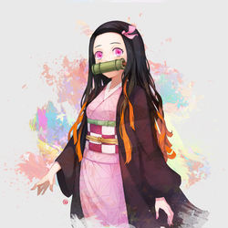 This is a pixiv picture whose title is 禰豆子.