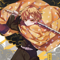 This is a pixiv picture whose title is 善逸.