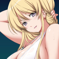 This is a pixiv picture whose title is タンクトップ紫様.