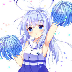 This is a pixiv picture whose title is チノちゃんの応援.