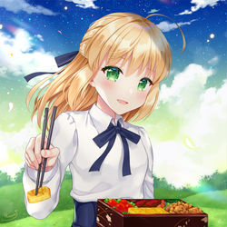 This is a pixiv picture whose title is セイバーとのんびりピクニックデートしたい*+.