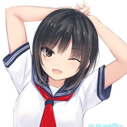This is a pixiv picture whose title is へそちら.