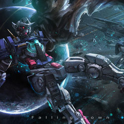 This is a pixiv picture whose title is Falling Down.