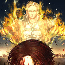 This is a pixiv picture whose title is 大陽は沈まない.