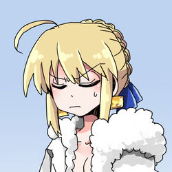 This is a pixiv picture whose title is セイバーにギルガメッシュの上着.