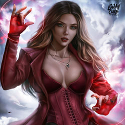This is a pixiv picture whose title is Scarlet Witch (Elizabeth Olsen).
