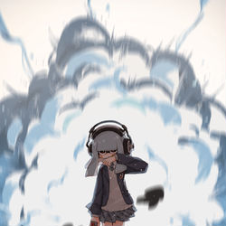 This is a pixiv picture whose title is マルチミサイルを撃つイカちゃん.