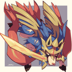 This is a pixiv picture whose title is ザシアン.