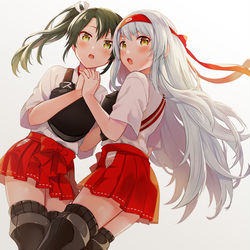 This is a pixiv picture whose title is 瑞鶴↔︎翔鶴入れ替わり.