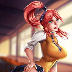 This is a pixiv picture whose title is Battle Academia Lux.