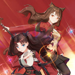 This is a pixiv picture whose title is 凛x天火.