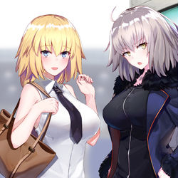 This is a pixiv picture whose title is Wジャンヌと待ち合わせ.