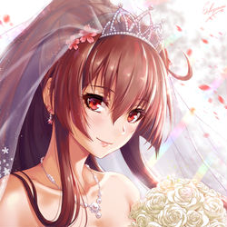 This is a pixiv picture whose title is 花嫁大和.