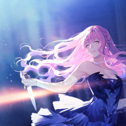This is a pixiv picture whose title is the knight in disguise.