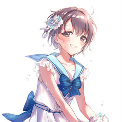 This is a pixiv picture whose title is 水浴び.