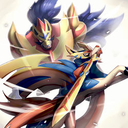 This is a pixiv picture whose title is 剣盾.
