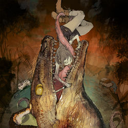 This is a pixiv picture whose title is 鳥と魚.