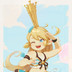 This is a pixiv picture whose title is Summer Charlotta [Patreon].