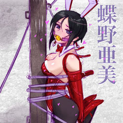 This is a pixiv picture whose title is 縛り付けられたバニーガール 蝶野亜美.