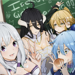 This is a pixiv picture whose title is 女子会.