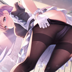 This is a pixiv picture whose title is メイドタイツ.