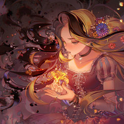 This is a pixiv picture whose title is 魔法の花.