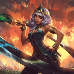 This is a pixiv picture whose title is Qiyana - Empress of the Elements.