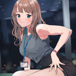 This is a pixiv picture whose title is 二人きりになるとほくろのある場所を教えてくれる先輩.