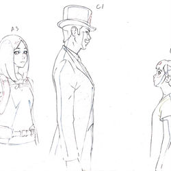 This is a pixiv picture whose title is animation supervising sketches.