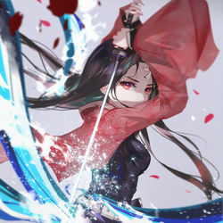 This is a pixiv picture whose title is 禰豆子.