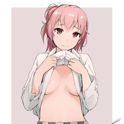 This is a pixiv picture whose title is NoブラNoパンがはまさん.